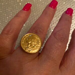 Gold Coin Ring